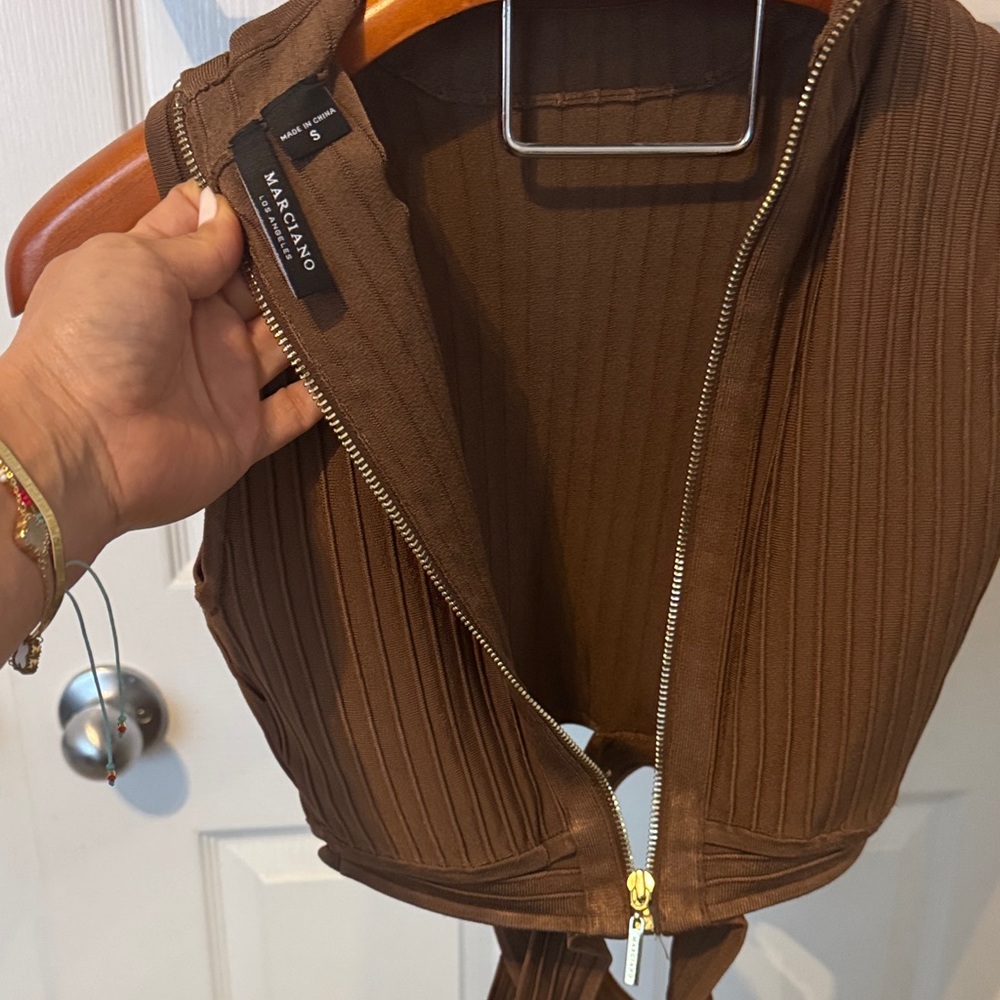 Marciano Olive Ribbed Tank Top - Picture 7 of 7